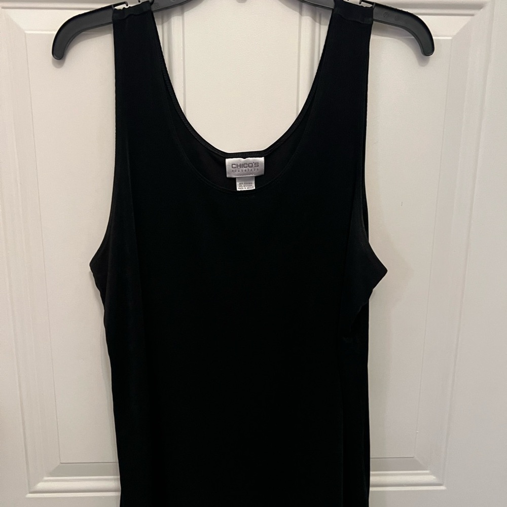 Chico's Black Scoop Neck Tank Top